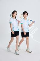 Jersey Bulu Tangkis Anak Custom Warna Ungu Muda Cetak Sublimasi Cepat Kering Bernapas Seragam Tim Tenis Meja Anak Laki-laki Perempuan
