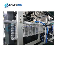 Máquina de Moldeo por Extrusión y Soplado Automática de 9 Cavidades para Botellas de Agua de Plástico PET con Sopladora de Botellones de Agua Festo