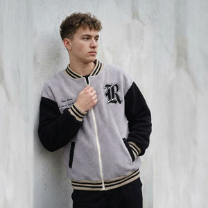 Groothandel fabrieksverkoop streetwear hiphop baseballjacks voor heren, aangepaste logo's, 100% polyester sweatshirts, ODM levering - Product Image 6