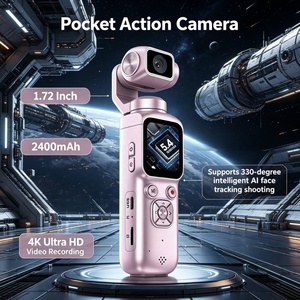 Caméra de poche 4K pour vlogging, caméscope numérique portable avec stabilisateur, 31 filtres, mode beauté pour <span class=keywords><strong>YouTube</strong></span> Live et vlogs de voyage - Product Image 1