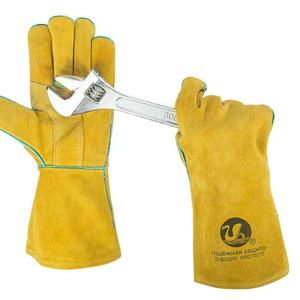 ถุงมือหนังกันความร้อนสำหรับงานเชื่อม ยี่ห้อ Golden Gatuo แบบยาว ไม่มีซิลิโคน คุณภาพพรีเมียม ถุงมือเพื่อความปลอดภัย - Product Image 5