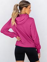 Pull à capuche sport pour femme, col écharpe, mode automne-hiver, sweat-shirt à manches longues, pull à capuche sport