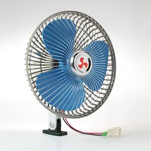 8" inch full-seal metal guard radiator car fans 12v 24v dc heavy-duty motor oscillating cooling fan for truck