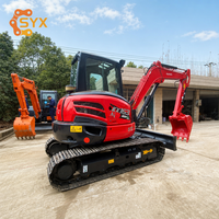 Мощный экскаватор с компонентами Kawasaki, объем ковша 0,22 м³, Kubota KX163, 6-тонный гидравлический мини-экскаватор б/у для дноуглубительных работ на реках