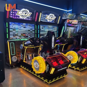 Bán buôn Sim đua mô phỏng buồng lái xe mô phỏng lái xe trò chơi Arcade Máy trò chơi vận hành bằng tiền xu 55 inch Crazy Racer 1 người chơi - Product Image 1