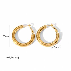 Mode 18K plaqué or crevettes arc boucle creux Huggie boucles d'oreilles étanche en acier inoxydable boucles d'oreilles bijoux pour femmes 2023 - Product Image 5