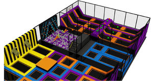 Parque de Trampolines Grande Todo en Uno de Grado Comercial con Temática Urbana, Equipo de Juegos Suaves para Niños y Adultos - Product Image 4