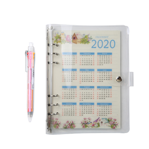 6-Ring Soft Pvc Transparent Notebook Cover Ring Binder Folder