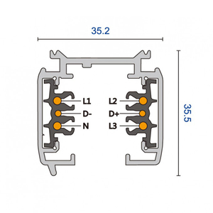 <span class=keywords><strong>Rail</strong></span> de piste LED <span class=keywords><strong>avec</strong></span> 6 fils, corps en aluminium, éclairage de piste, <span class=keywords><strong>spot</strong></span> lumineux - Product Image 3