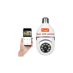 智能家居监控自动跟踪图雅应用2MP 5MP PTZ无线摄像头灯泡灯插座安全监控闭路电视摄像头