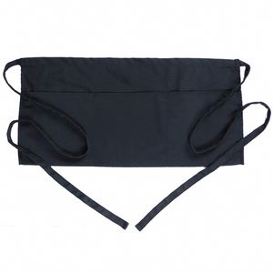 Tablier de taille avec 3 poches - Tabliers courts noirs pour serveurs et serveuses - Product Image 1