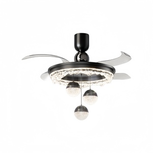 Ventilador de techo con lámpara para dormitorio, de lujo ligero y alta gama, modelo 2026 nuevo, estilo minimalista italiano, ventilador de techo con luz, ventilador de techo invisible. - Product Image 1