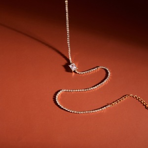 Elegante Collar de Cadena con Eslabones Cuadrados Geométricos de Circonio, Gargantilla Estética de Acero Inoxidable Impermeable, Joyería Moderna y de Moda - Product Image 3