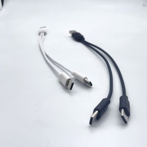 Dual <b>Type</b> <b>C</b> Charging <b>Cable</b> 1 To 2 Splitter Micro <b>Usb</b> And <b>Type</b> <b>C</b> Connector For Android Devices Black - Product Image 1