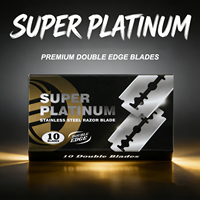 Lames de rasoir en acier inoxydable à double tranchant Super Platinum de haute qualité, 10 pièces/boîte