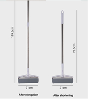 Manuelle Plastik-Fusselrolle mit 120cm Langem Griff, 21cm Breit, Drehbar, für Teppichreinigung