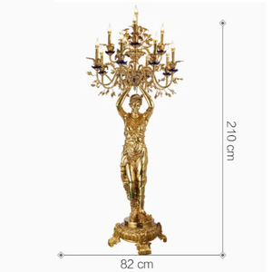Lámpara de pie con escultura de Venus, luces de vela, <span class=keywords><strong>antorcha</strong></span> de Rama, decoración, Villa, sala de estar, vestíbulo, luz de suelo de cobre - Product Image 5