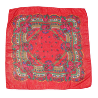 Vente en gros Foulard en fil d'or de style ethnique pour femmes musulmanes Hijab Foulard en coton sergé imprimé fleurs à la mode
