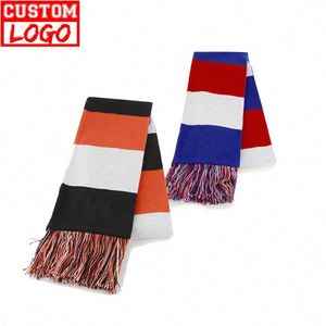 Bufanda de Jacquard Tejida Personalizada de Alta Calidad, Estilo Bandera Nacional, para Regalos Promocionales y Empresariales - Product Image 1