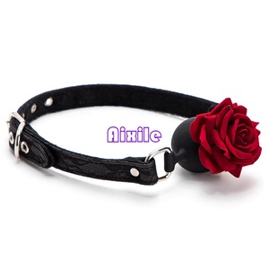 Mordaza con Tapón Nasal y Detalles de Rosa y Encaje para Juegos <span class=keywords><strong>Sexuales</strong></span> de Bondage y Restricción, Juguete Sexual BDSM Ajustable para Adultos - Product Image 2