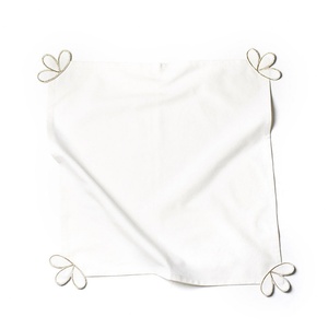 15*15cm <b>Bar</b> Wine <b>Mat</b> French Pure Organic Flax Fabric Scalloped Embroidered Pattern Linen Cocktail Napkin with Patterns for Hotel - Product Image 3