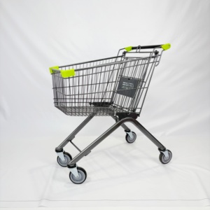 Chariot de courses classique de style allemand, chariot de supermarché en métal, chariot à provisions pour les magasins de détail - Product Image 2