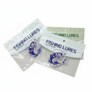 Sacs de pêche personnalisés à fermeture éclair, pochettes d'emballage réutilisables étanches pour leurres souples en plastique, pour appâts de pêche et vers de sang - Product Image 1