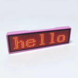 Flessibile messaggio programmabile display a led al neon personalizzato porta badge identificativo porta affissioni led