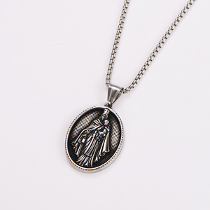 Medalla de la Virgen del <span class=keywords><strong>Carmen</strong></span>, Virgen María, Religiosa, Cristiana, Católica, Colgante de Acero Inoxidable, Joyería de Moda, Collar, Venta al por Mayor - Product Image 5