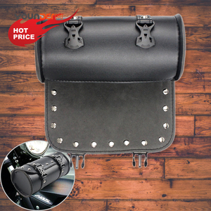 Sac à outils vintage rétro classique PVC pour motos Petit sac latéral en cuir avec tête et queue suspendu Sac de réservoir rétro classique Accessoires - Product Image 4