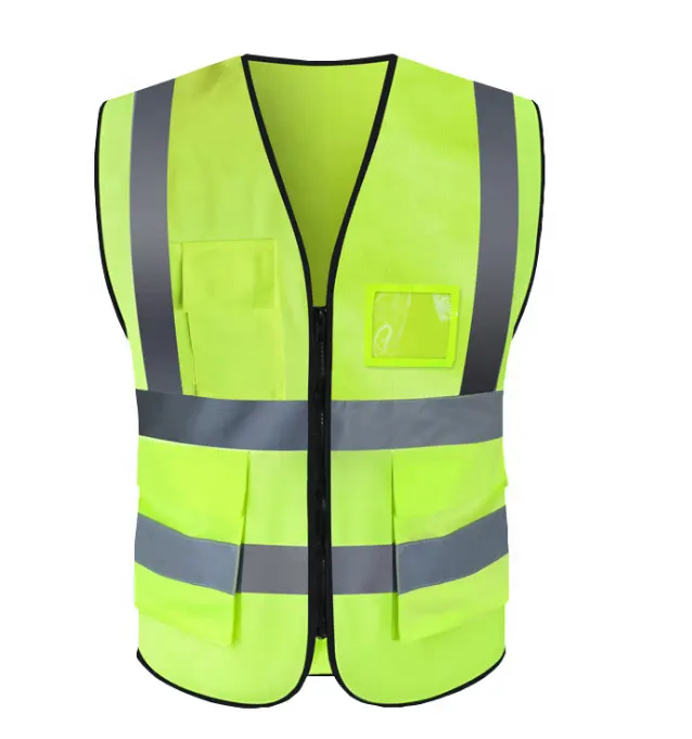 Polyester Berkualitas Tinggi Reflektif Rompi Keselamatan untuk Hi Vis Jaket Musim Dingin Ungu Rompi Safety Logo