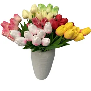 Kunsttulippen Braut Hochzeit Festival Dekor Bouquet Realistisch PU Blume ausgezeichnete Geschenkidee für Muttertag