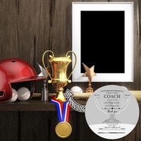 Trophée personnalisé en acrylique gravé au laser, trophée en acrylique transparent pour la retraite d'un entraîneur sportif, cadeau d'appréciation