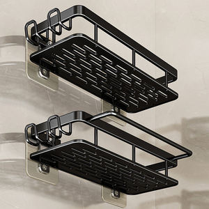 Estante organizador para ducha, estante autoadhesivo negro, estantes de <span class=keywords><strong>baño</strong></span>, cesta, estante de pared para accesorios de <span class=keywords><strong>baño</strong></span> - Product Image 4