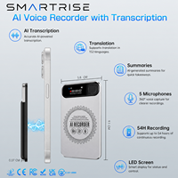 Transcription vocale IA, MP3, stockage 64 Go, batterie grande capacité 54 heures, écran couleur, traduction 152 langues pour