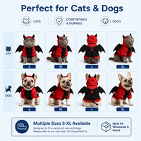 Vente en gros de costumes pour animaux de compagnie 3D en polaire douce et tricot, mignons, pour Halloween, Noël, avec capuche, drôles, pour chiens et chats, pour fêtes costumées