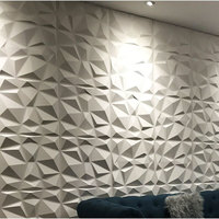 Panneaux muraux 3D en PVC géométriques modernes, imperméables et résistants à l'humidité, pour la décoration du fond de télévision dans le salon