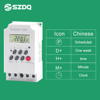 Temporizador Digital Inteligente Programable SZDQ KG316A, 28 Programas Diarios/Semanales, Pantalla LCD Grande, 25A 220V, Funcionamiento con Enchufe, Fácil Operación