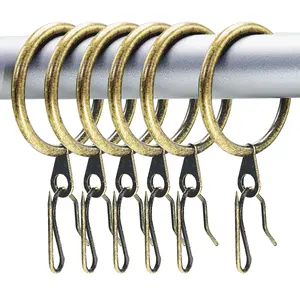 Metal Curtain Hooks, Nydotd Rustproof Steel Hooks Heavy-Duty Offset Pin-On Drapery Hooks