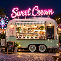 Écran LED personnalisé pour camion de restauration rapide mobile, panneau publicitaire électrique pour remorque, menu numérique monté sur le toit