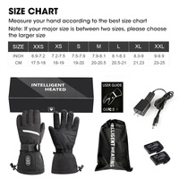 Sauveur noir microfibre Softshell coupe-vent imperméable à batterie gants de ski chauffants électriques