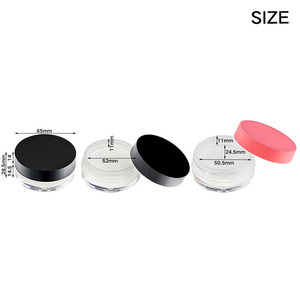 Wadah toples bubuk longgar dengan sedotan putar tutup hitam 3g 5g 10g 20g cetakan Logo kustom dengan Puff bubuk - Product Image 6
