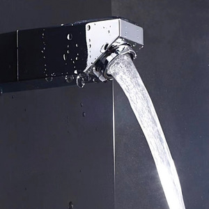 Juego de ducha sanitario Water Drop con rociador superior de pie de acero inoxidable 304, pantalla digital y luz LED - Product Image 2