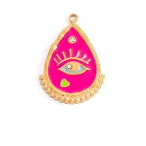 Pendentif rétro DIY en acier inoxydable plaqué or 18 carats, accessoire unique pour la mode féminine, bijoux en acier inoxydable - Product Image 4