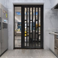 Accueil Porte de séparation Porte coulissante pliante en cristal de luxe Balcon Salon Moderne Simple Porte pliante