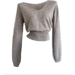 Suéter de Punto Personalizado para Mujer, Manga Larga, Cuello en V, Casual, Ajustado, Otoñal, Antipilling, 16 Gg - Product Image 4