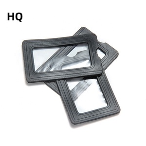 Bestom Leather <strong>Badge</strong> Holders Business <strong>Wallet</strong> Card Holder Clear Vinyl with Metal Fashion Waterproof Id Card Holder - Product Image 5