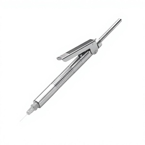 Seringue dentaire manuelle Optitech Healthcare AW-870 argentée, poignée moletée, instrument chirurgical de classe II, certifié CE, garantie de 3 ans - Product Image 1