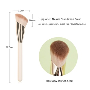 Pinceau Fond de Teint Personnalisé avec Logo (Lot de 2) – Pinceau Anglé pour Contour et Estompage, Petit Pinceau Correcteur pour Maquillage Liquide, Crème et Poudre - Product Image 3