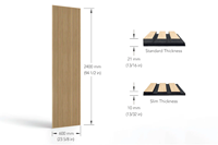Panneaux acoustiques en bois MDF Akupanel modernes et écologiques, NRC 0.8, taille/couleur personnalisables, utilisation pour hôtels et appartements, légers